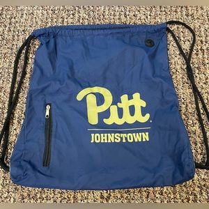 University Of Pittsburgh Johnstown Navy Blue Drawstring Bag